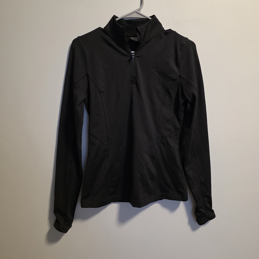 Calia Activewear Black Long Sleeve Quarter-Zip Top